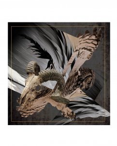 omen scarf owl ram skull BJORNE of Norway 04 (1)