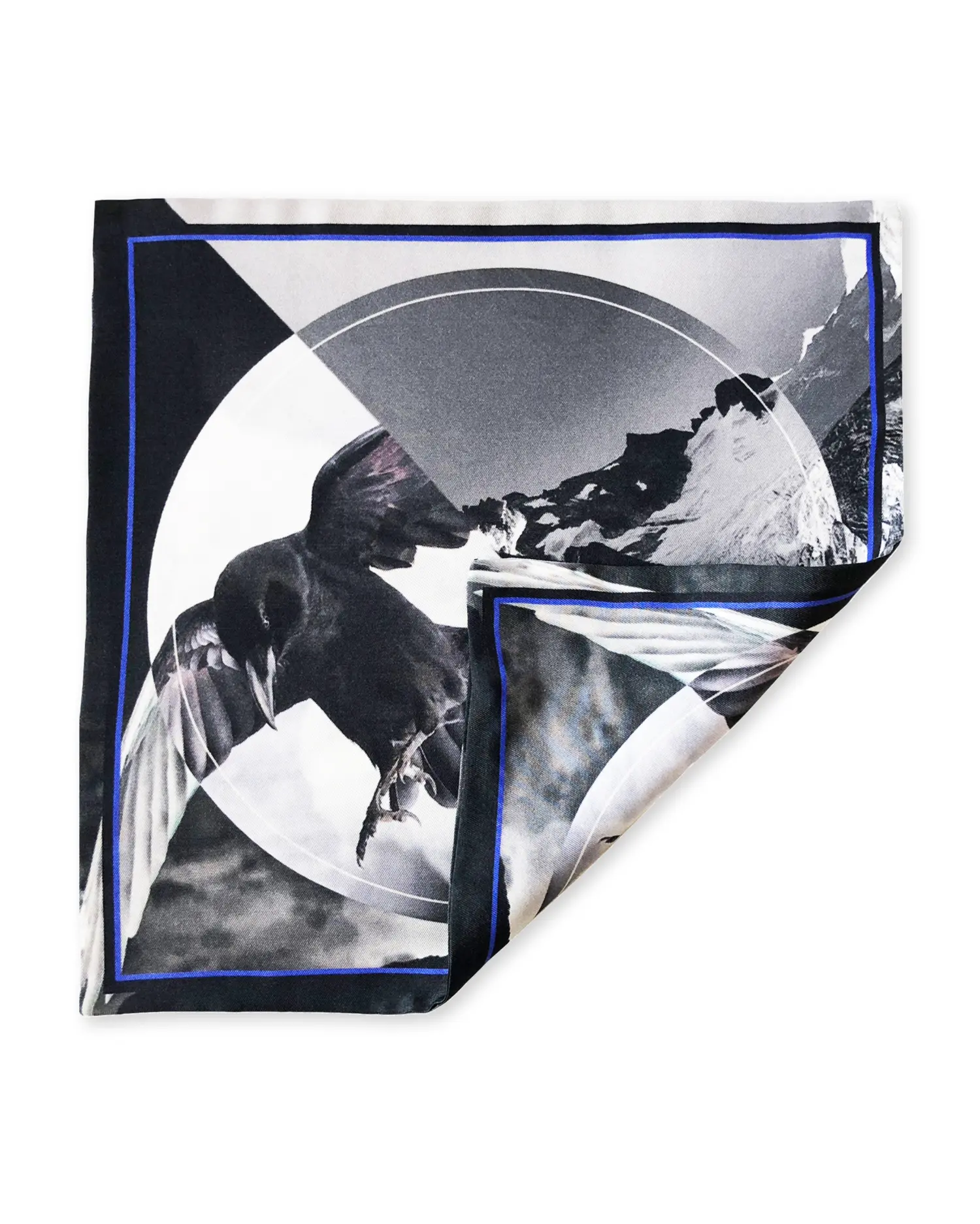 Ravens Silk Pocket Square (double)